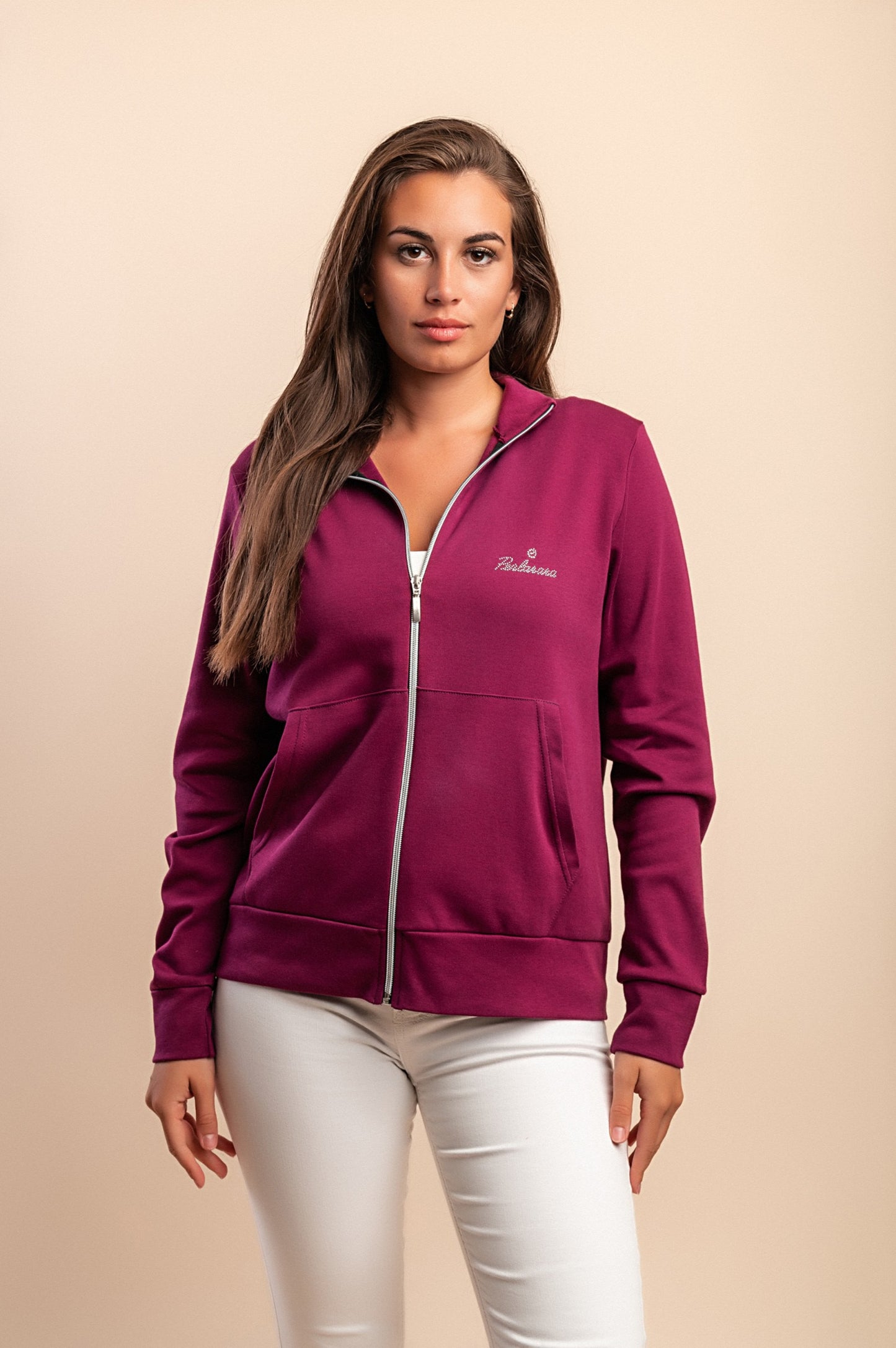 Giacca con zip in cotone, verde