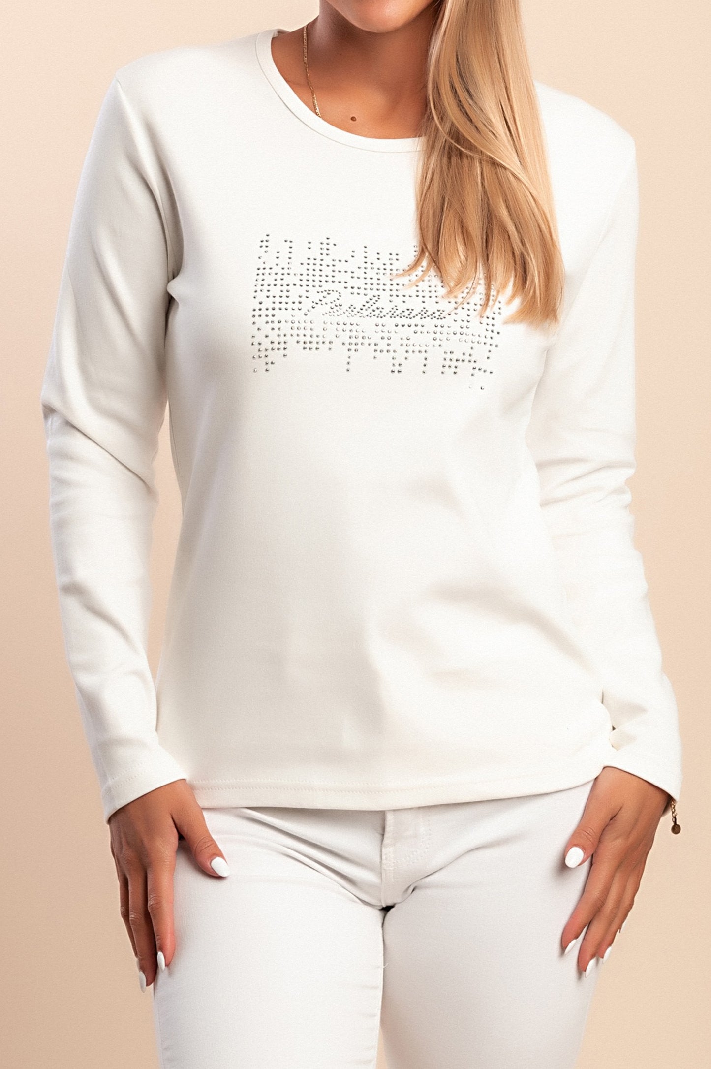 Maglia in cotone a maniche lunghe, marrone