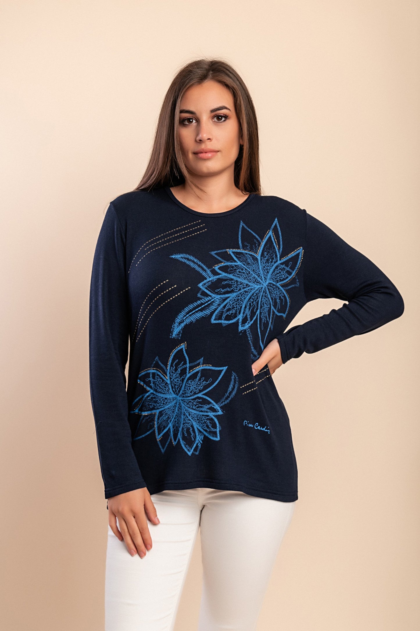 Maglia a maniche lunghe, blu scuro