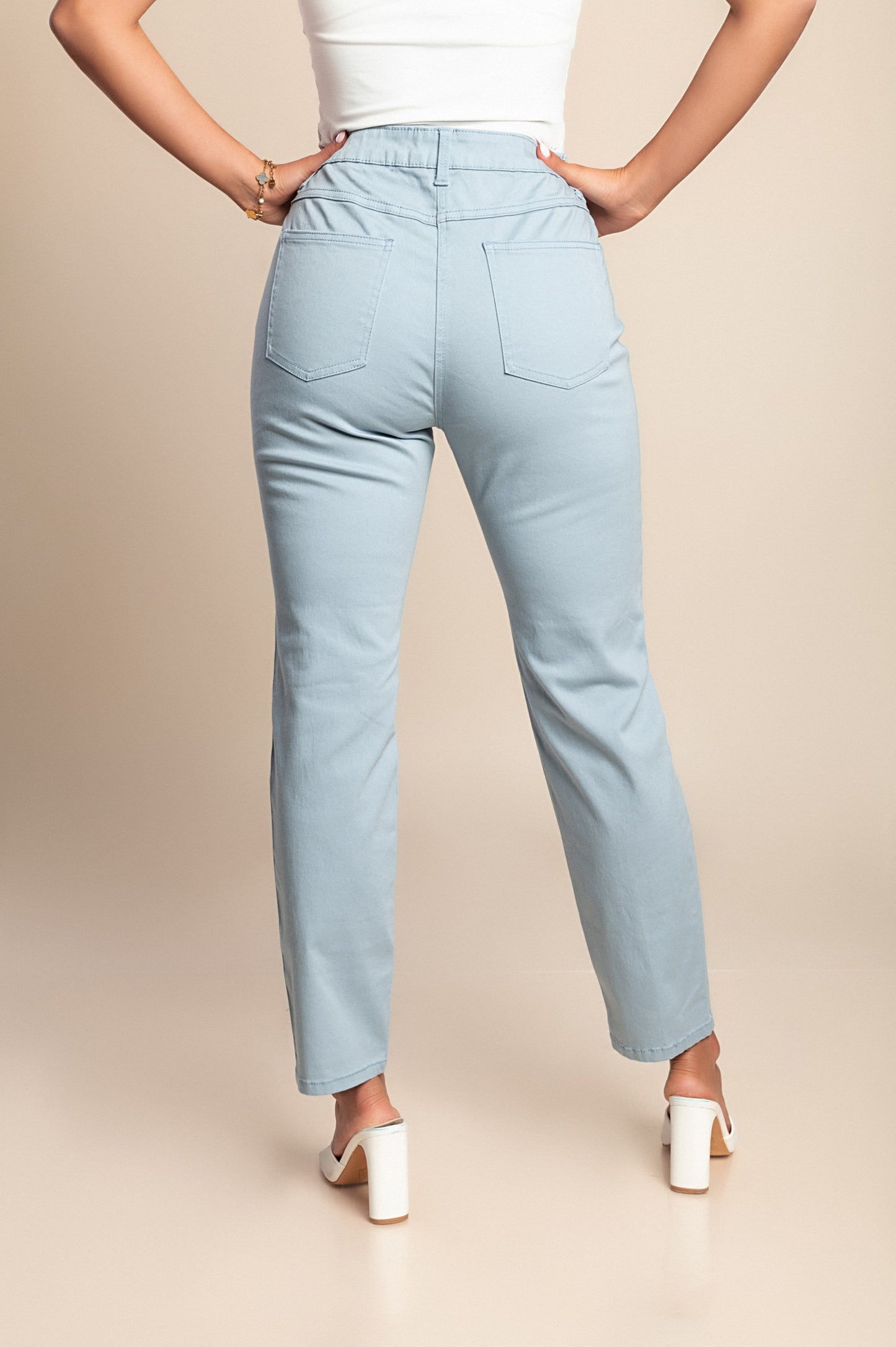 Jeans taglie forti, azzurro chiaro