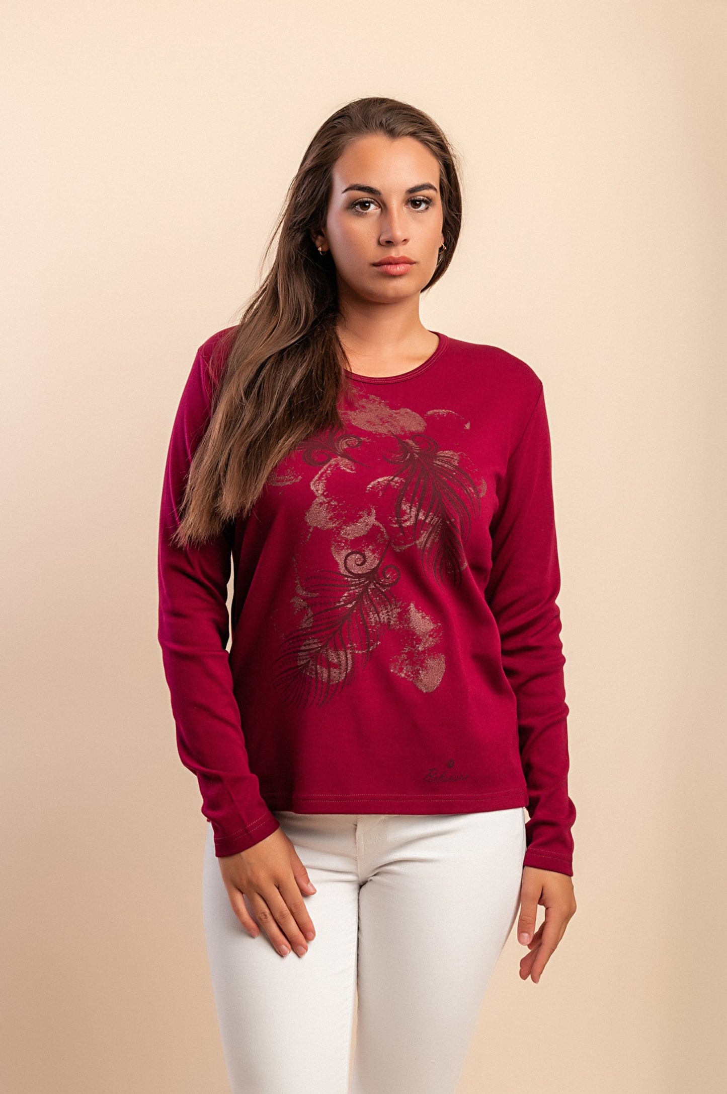 Maglia a maniche lunghe, viola