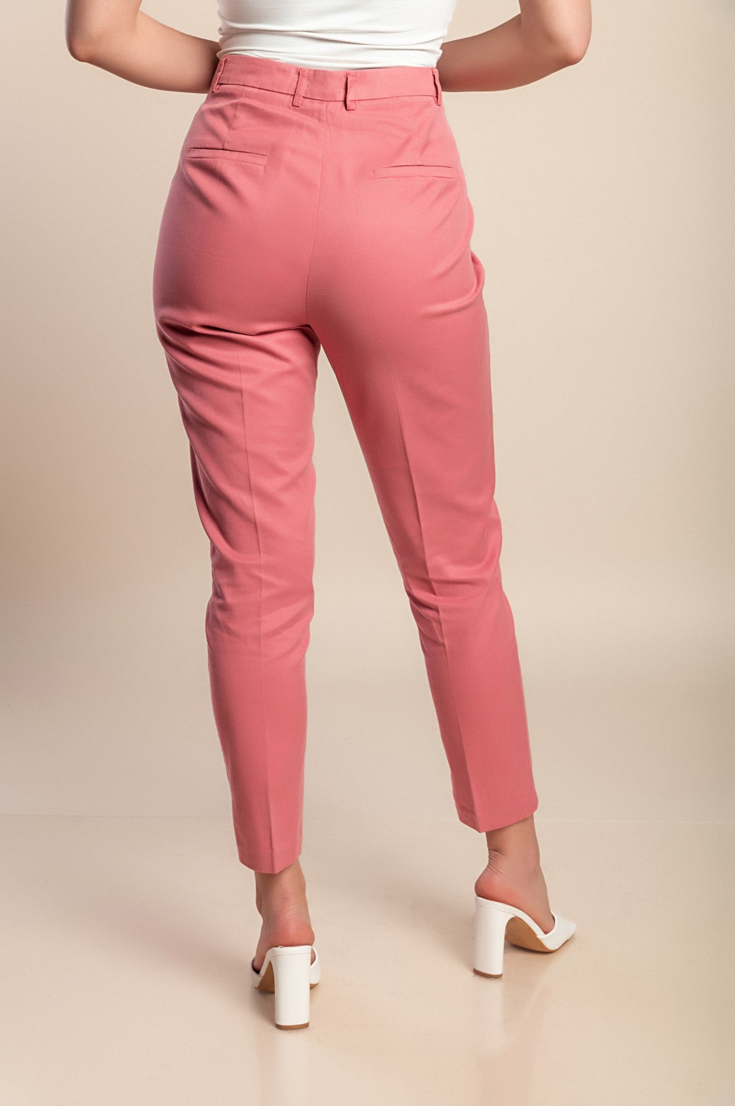 Pantaloni lunghi taglie forti, rosa