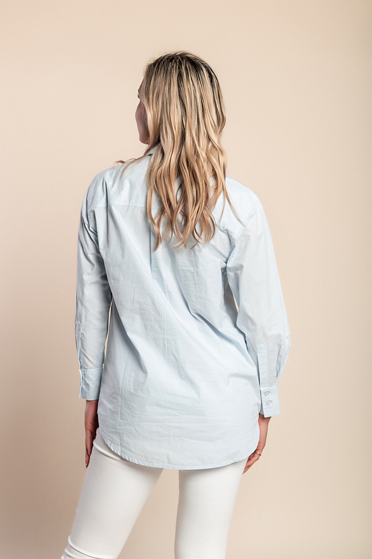 Camicia in cotone, azzurra