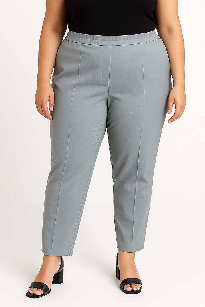 Pantaloni eleganti taglie forti, grigi