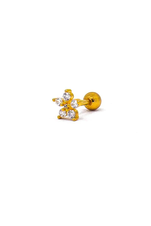 Eleganti mini orecchini, colore oro