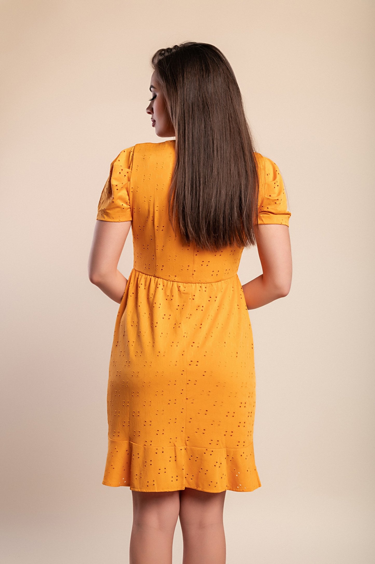 Abito a maniche corte, giallo