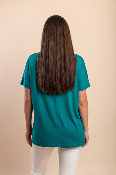 T-shirt in viscosa, verde