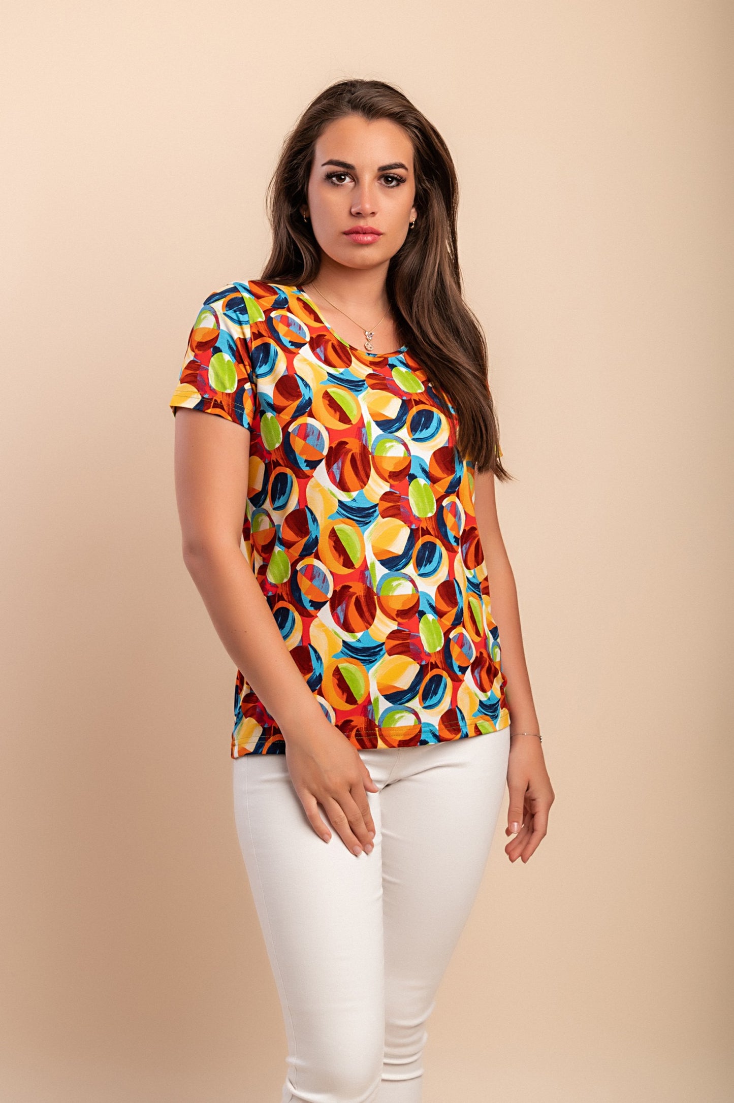 T-shirt stampata, multicolore