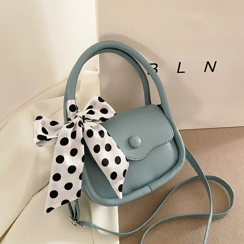 Borsa piccola con fiocco, ART2260, blu