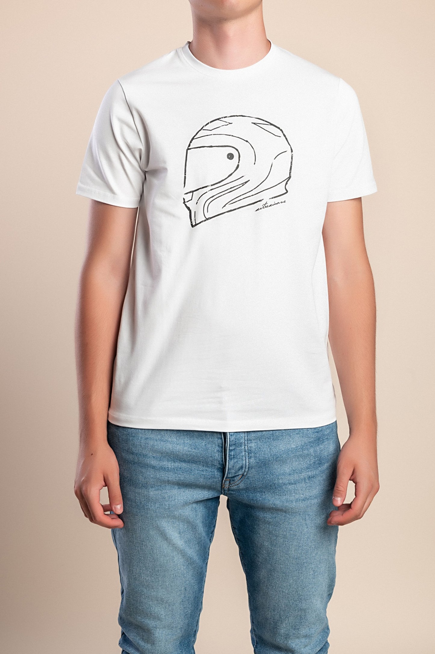 T-shirt da uomo in cotone con stampa, nera