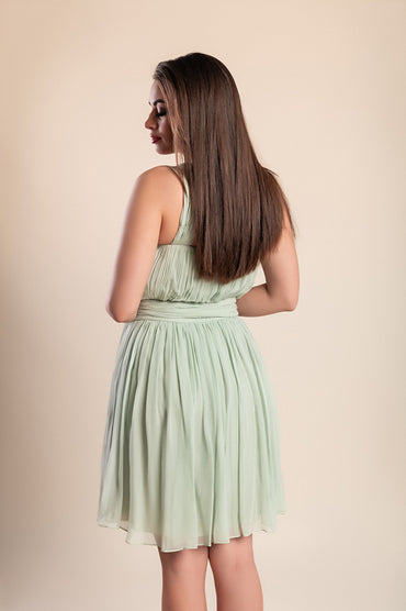 Mini abito con dettagli decorativi, verde chiaro
