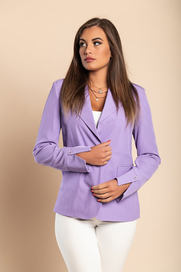 Blazer con collo classico, lilla