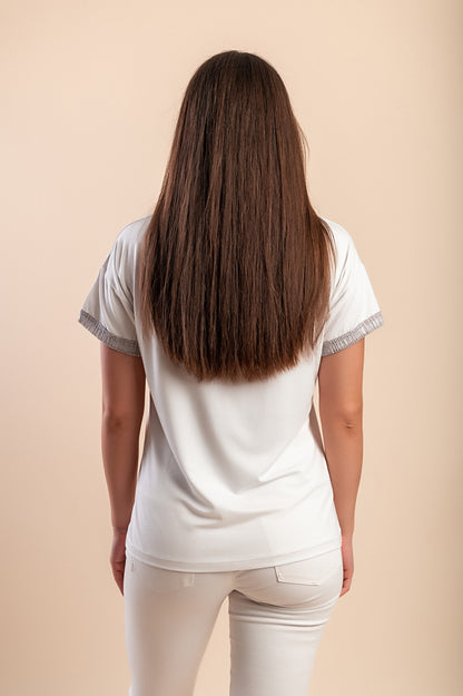 Maglietta con stampa, nera