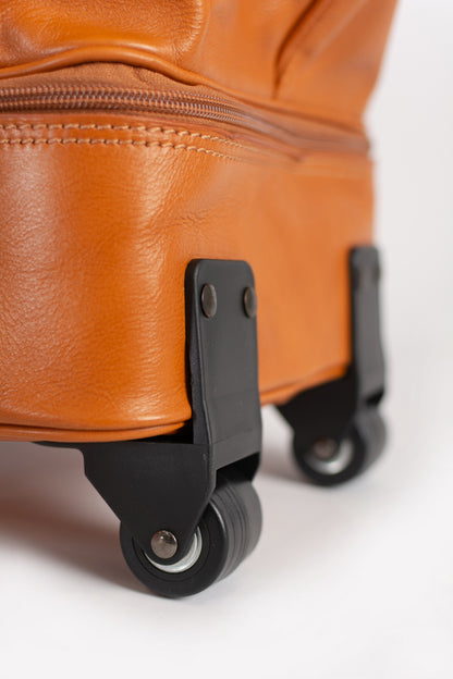 Borsa in vera pelle Kehlani, marrone chiaro