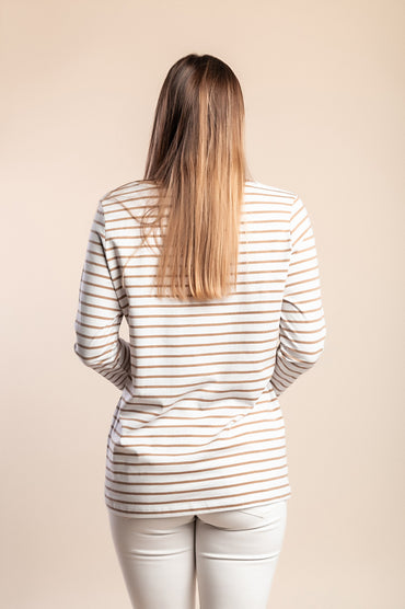 Top in cotone taglie forti, bianco