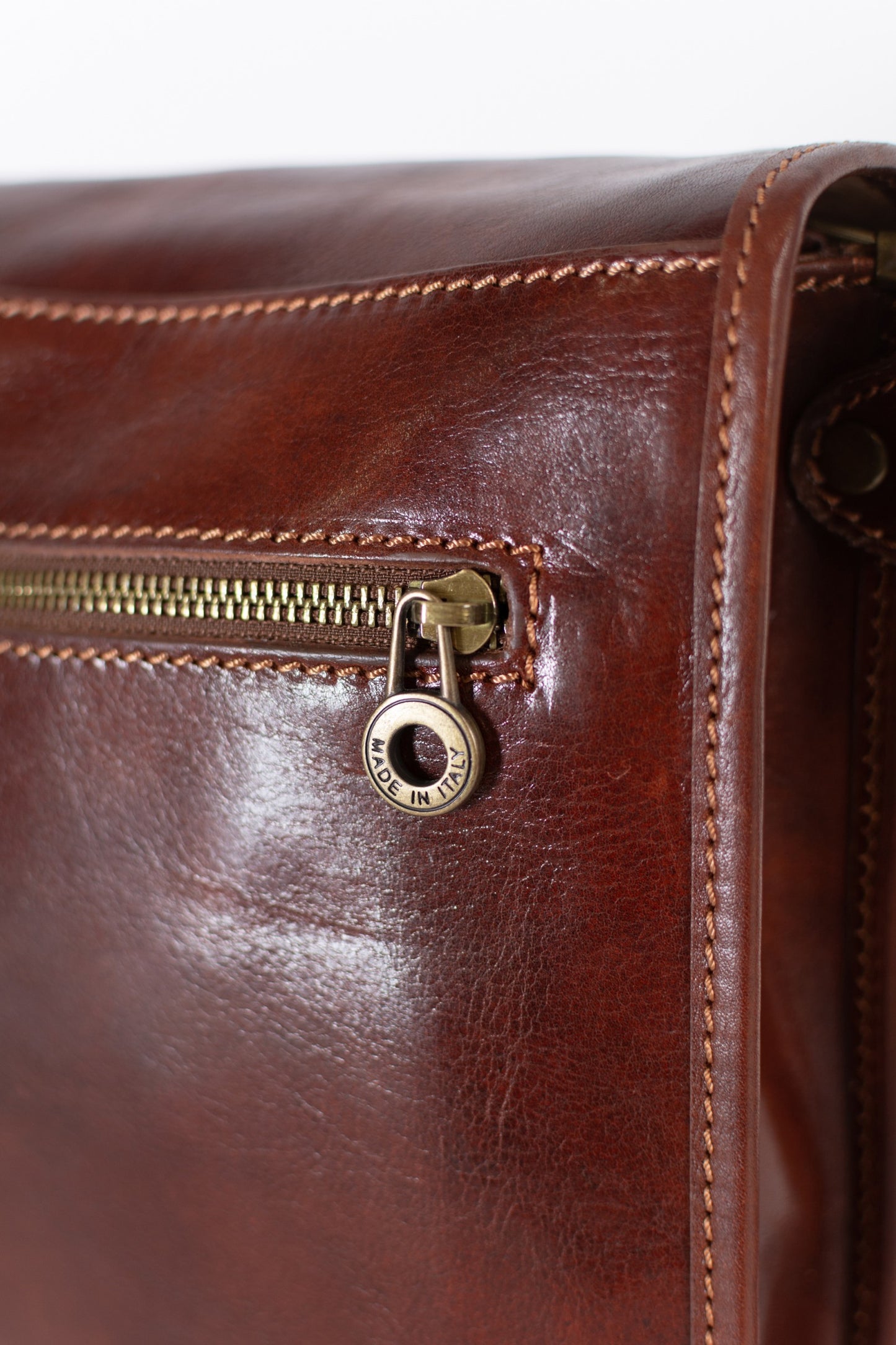 Borsa in pelle naturale Kyleigh, marrone