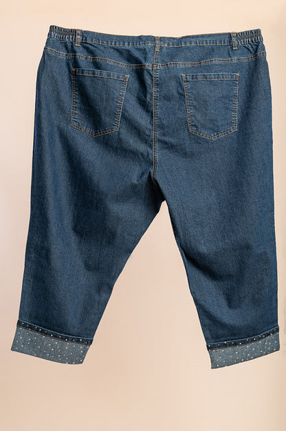 Jeans taglie forti, blu scuro