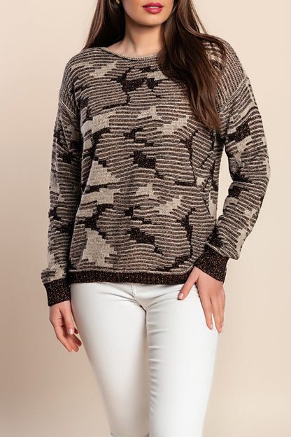 Maglione a maniche lunghe, marrone