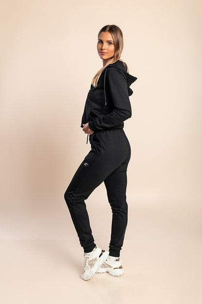 Tuta in cotone due pezzi, nera