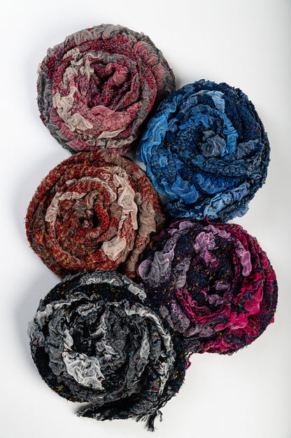 Set di 5 sciarpe, multicolore