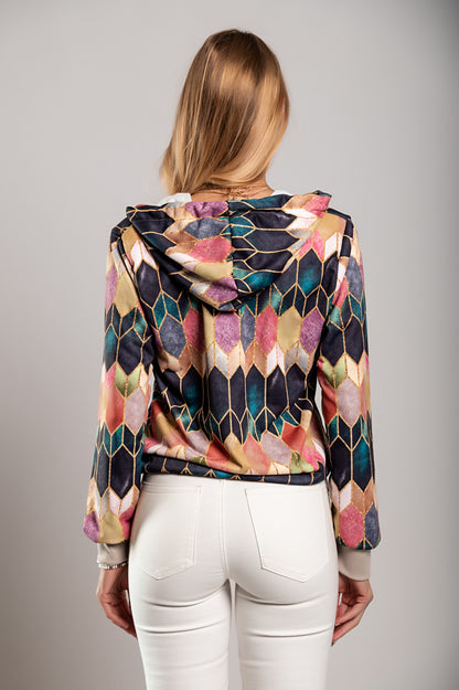 Maglietta maniche lunghe con stampa Cartama, rosa