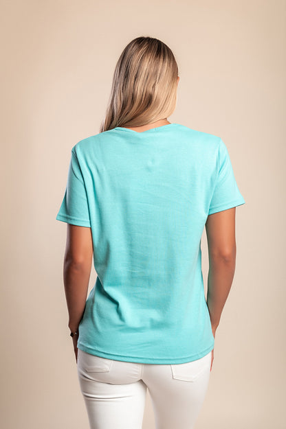 T-shirt in cotone con stampa, blu scuro