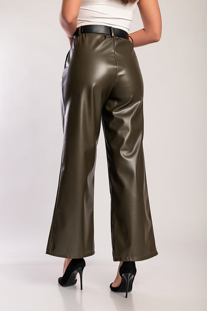 Pantaloni in similpelle, neri