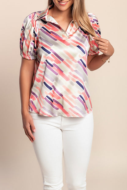 Camicetta a maniche corte, rosa