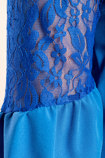 Camicia con dettagli in pizzo Ainsley, blu