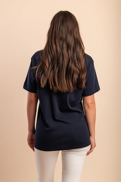 Camicia in cotone taglie forti con colletto, menta