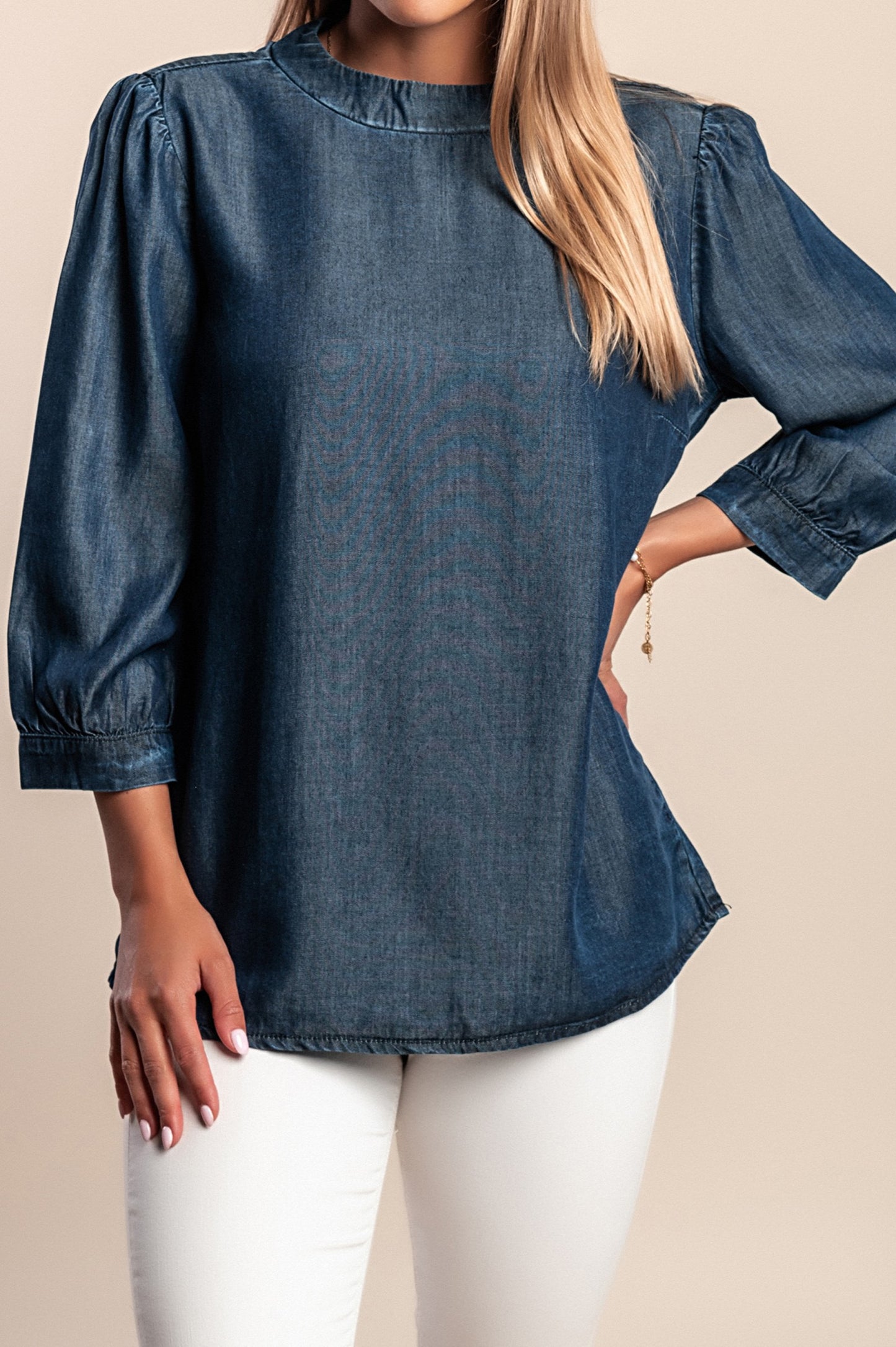 Camicetta di jeans, blu scuro