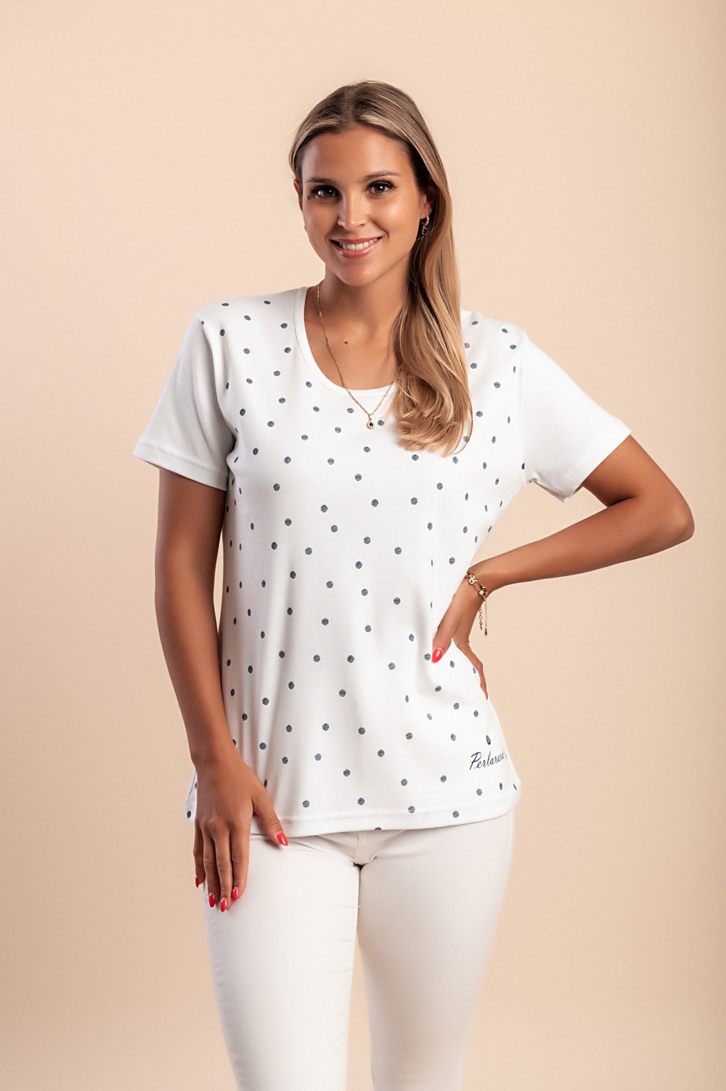 T-shirt in cotone con stampa, verde