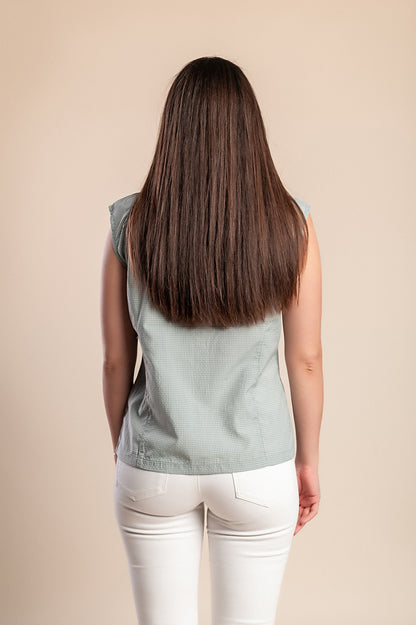 Camicia senza maniche, bianca