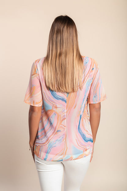 Camicetta a maniche corte, rosa chiaro