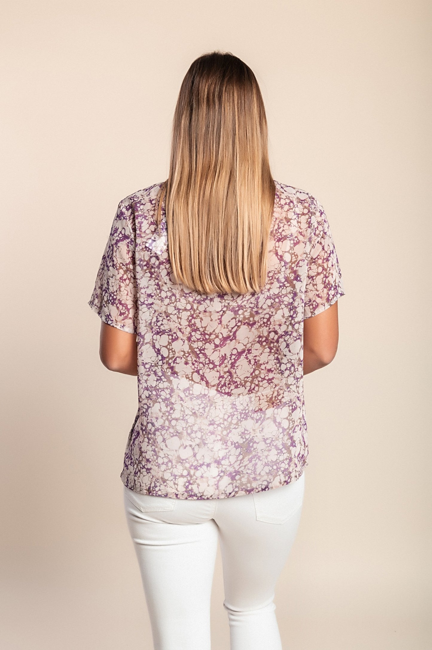 Camicetta a maniche corte, viola