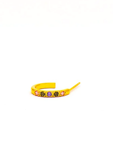 Elegante set di tre orecchini, ART874, colore oro