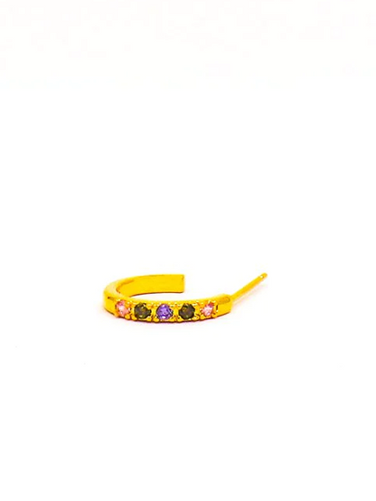 Elegante set di tre orecchini, ART874, colore oro