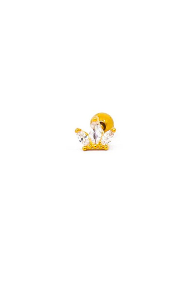 Eleganti mini orecchini, colore oro