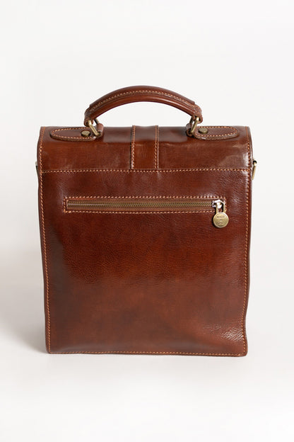 Borsa in pelle naturale Afrodita, marrone