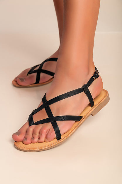 Sandali bassi, colore nero