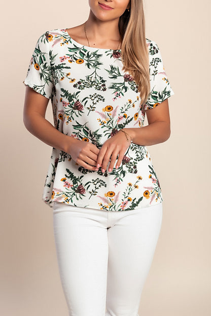 Camicetta a maniche corte, bianca