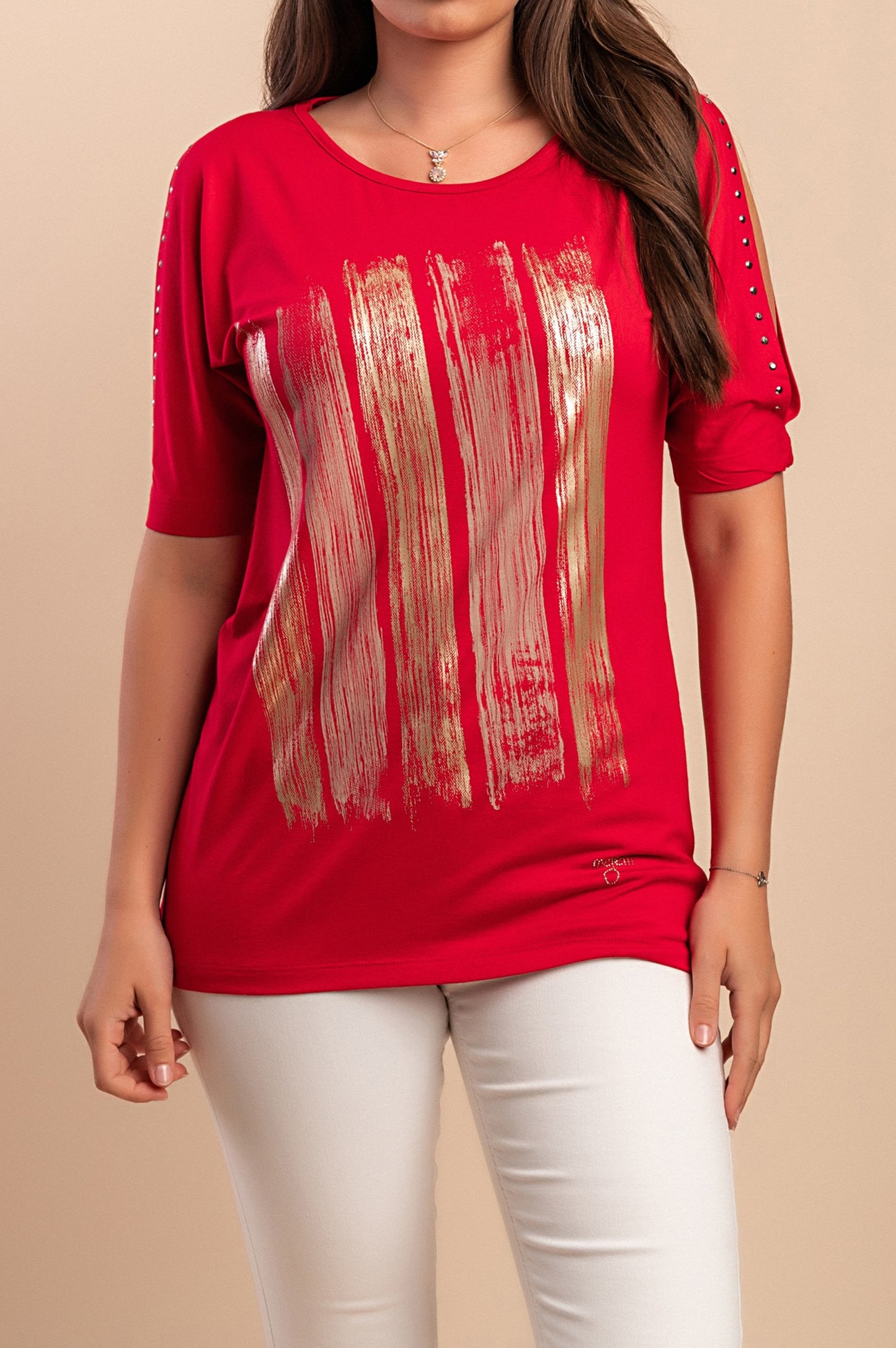 Maglietta stampata, rossa