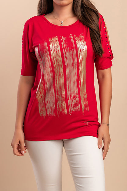 Maglietta stampata, rossa