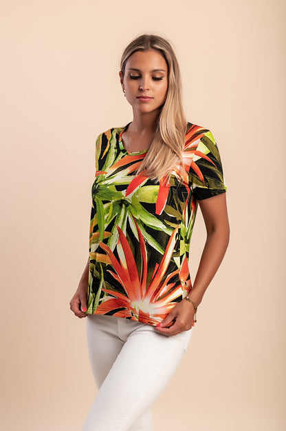 T-shirt stampata, blu