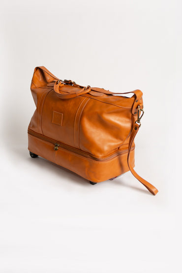 Borsa in vera pelle Kehlani, marrone chiaro