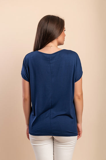 T-shirt con dettaglio decorativo, blu scuro