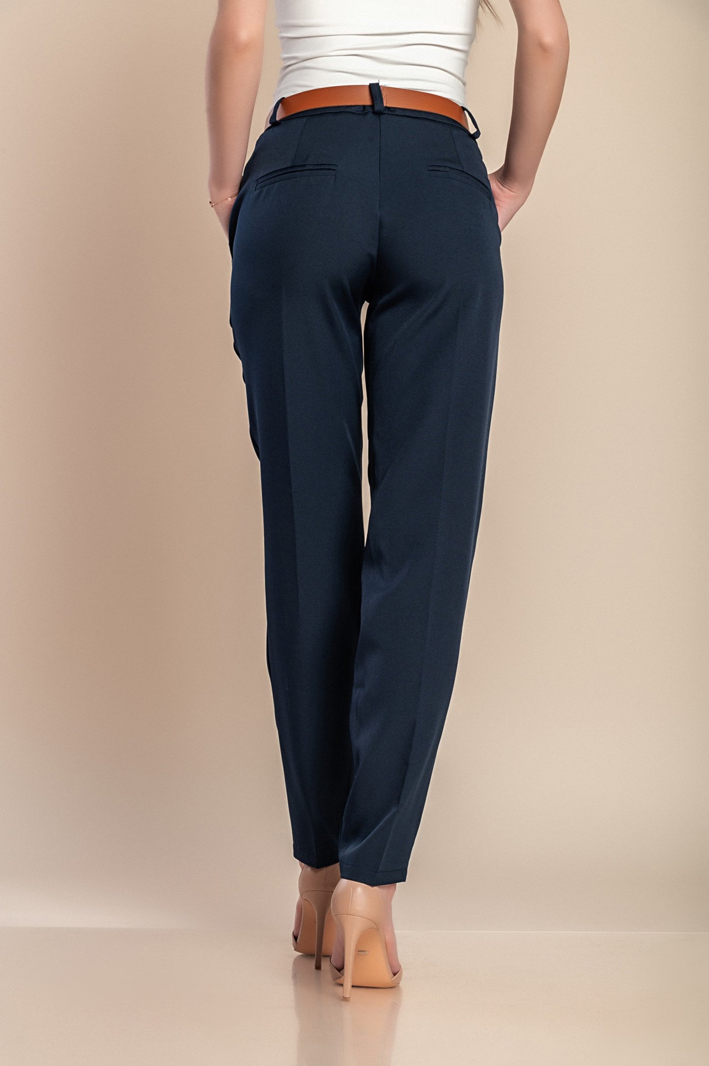 Pantaloni eleganti lunghi con pantalone dritto Tordina, nero