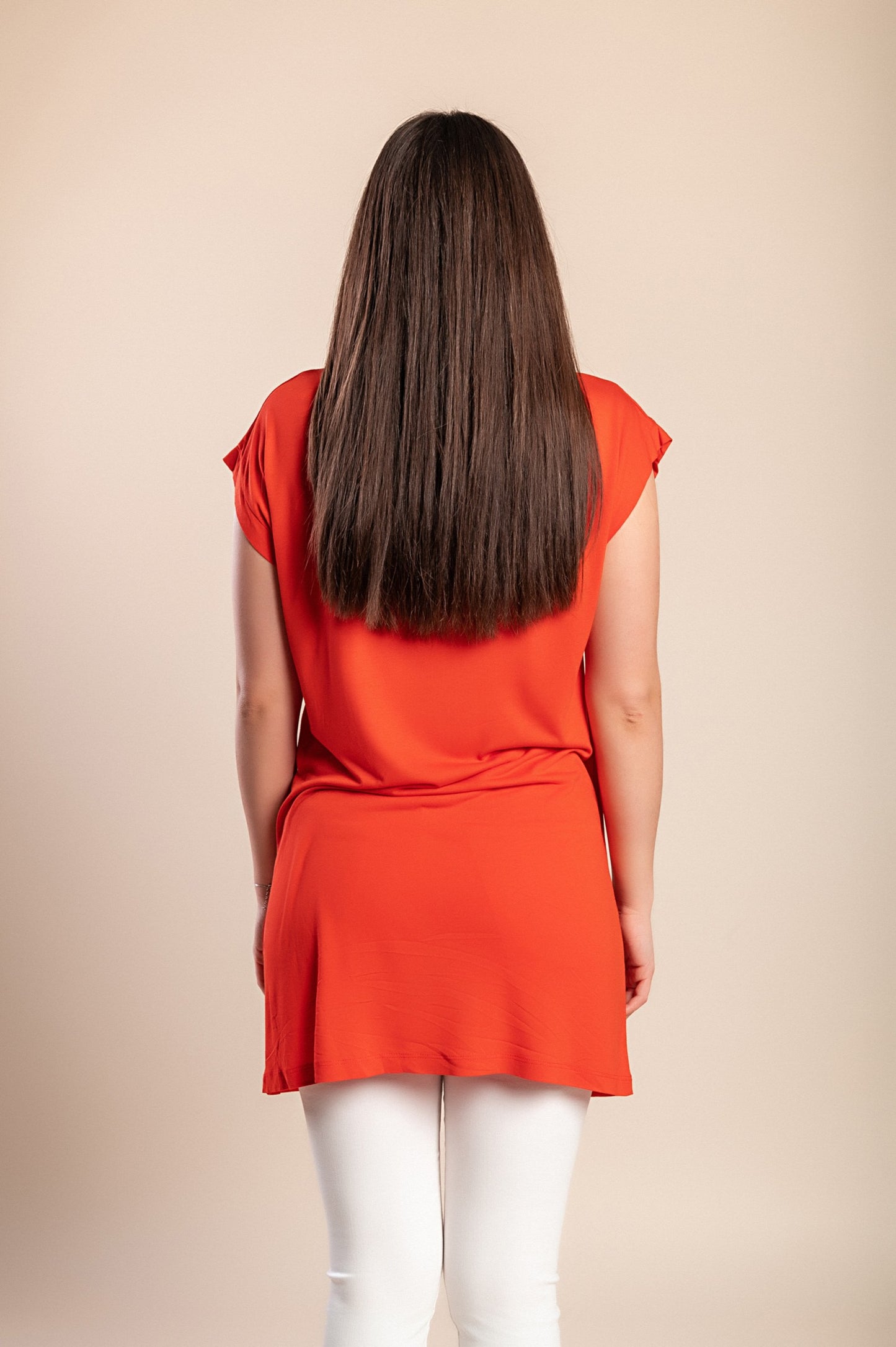 Tunica con paillettes, rossa