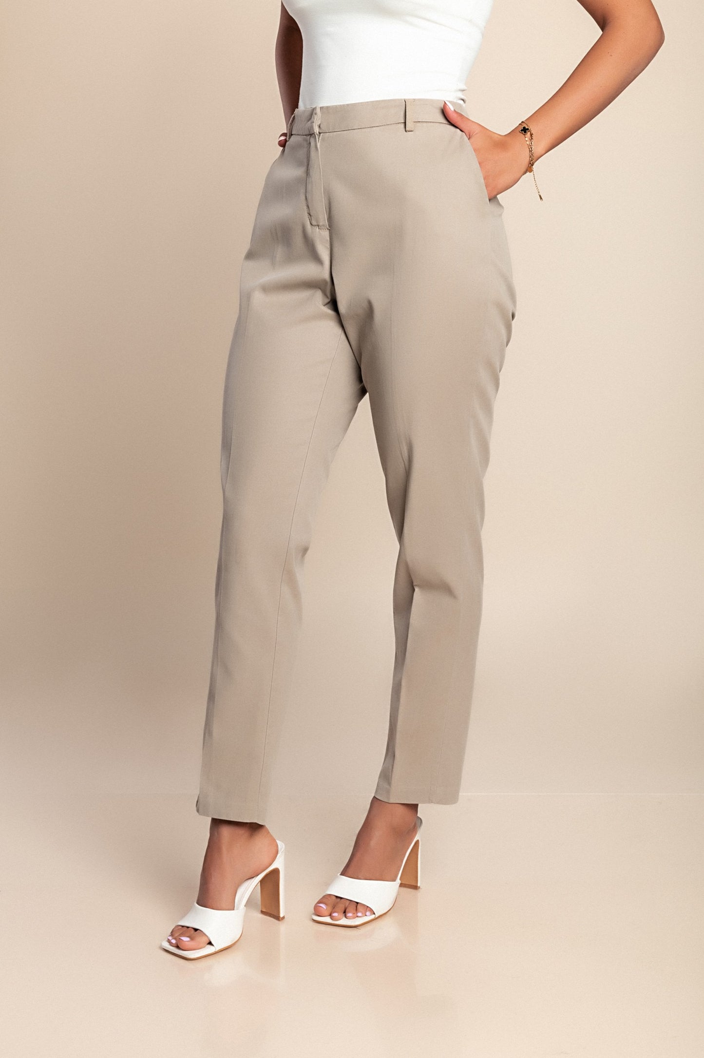 Pantaloni lunghi eleganti, grigi