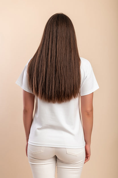 T-shirt in cotone con stampa, bianca